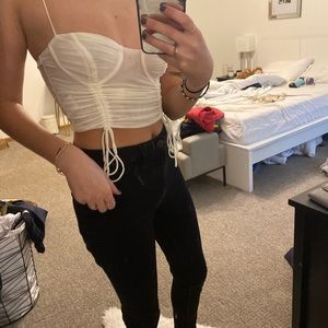 White crop top